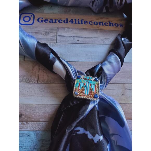 Thunderbird western scarf slide, concho slide, wild rag slides, scarf bandana - Picture 3 of 5